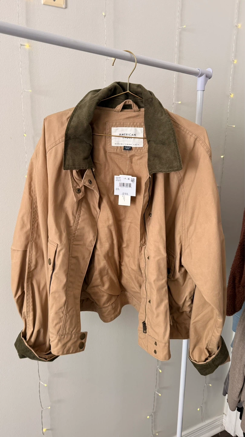 American Eagle Cropped Utility Barn Corduroy Jacket |  XL | NWT - photo 2