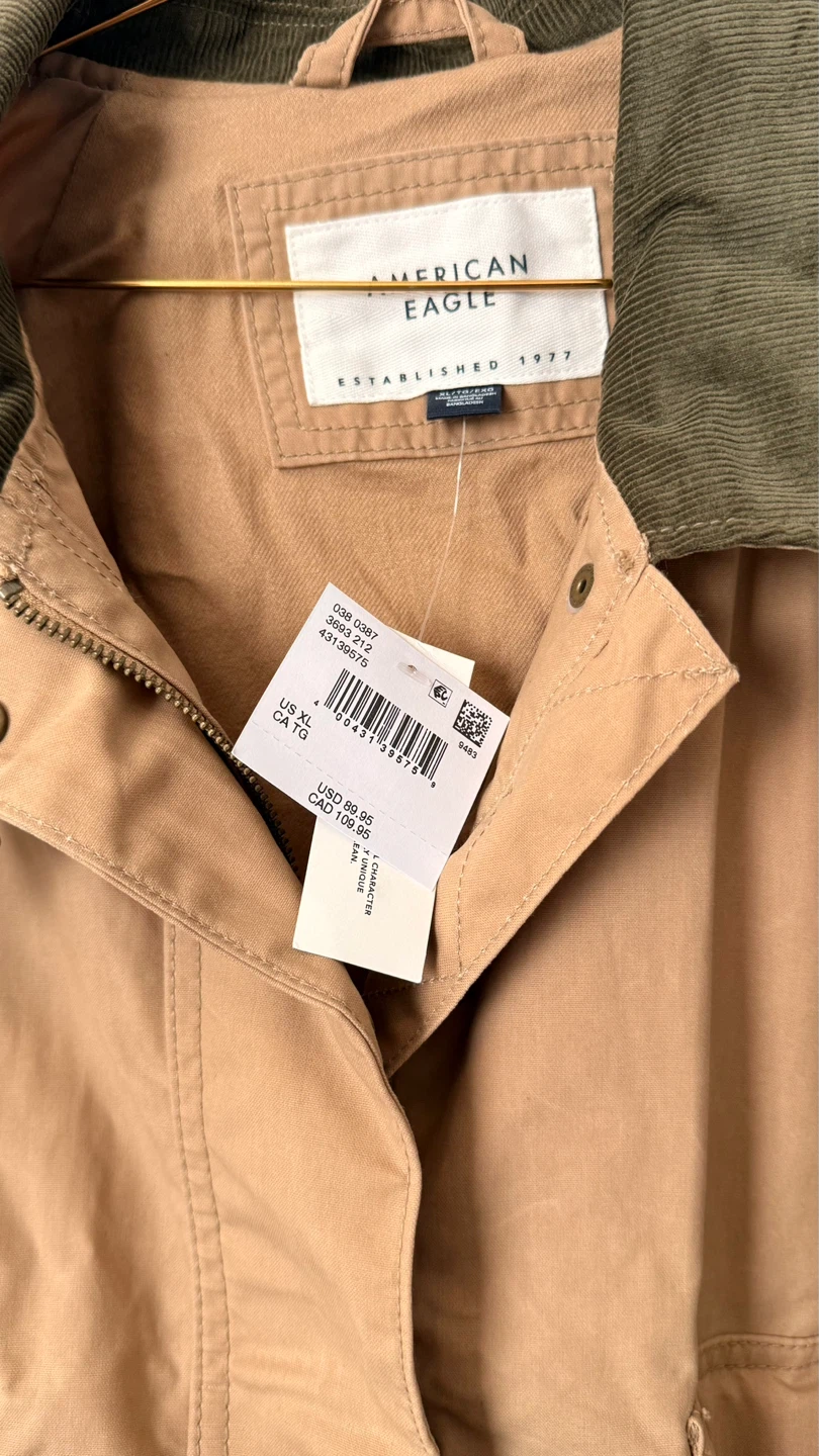 American Eagle Cropped Utility Barn Corduroy Jacket |  XL | NWT - photo 5