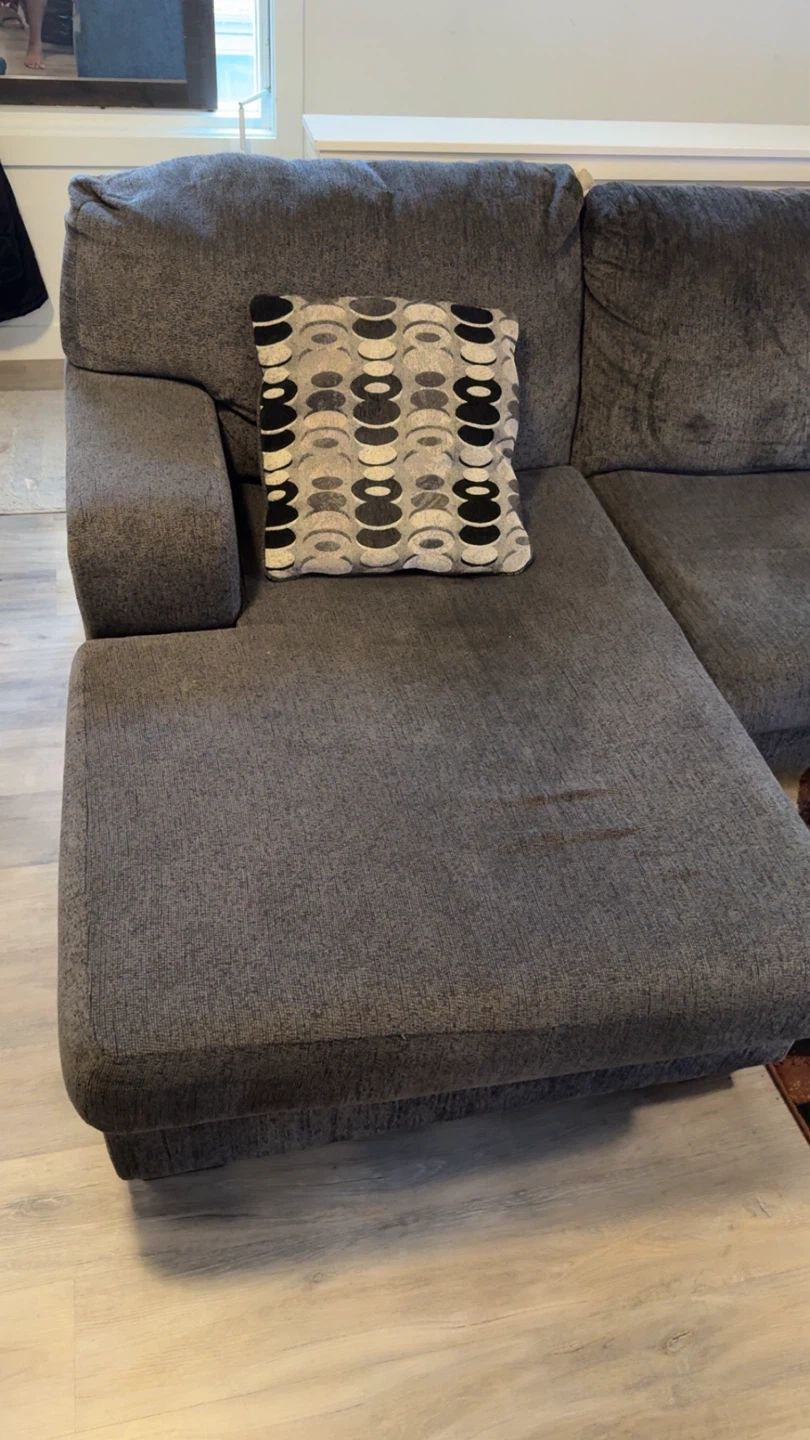 grey L-shaped sectional couch - photo 3