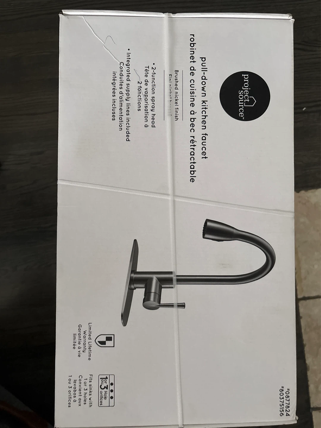 Project Source Pull-Down Kitchen Faucet - Brushed Nickel