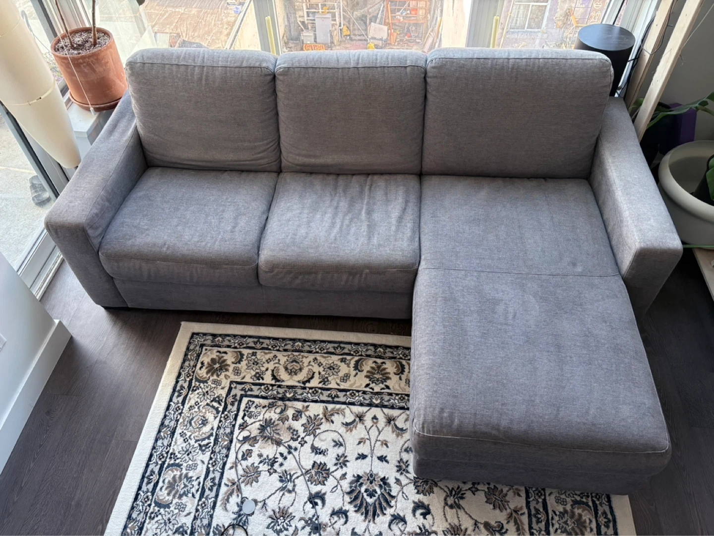 Italsofa Grey Sectional Sofa