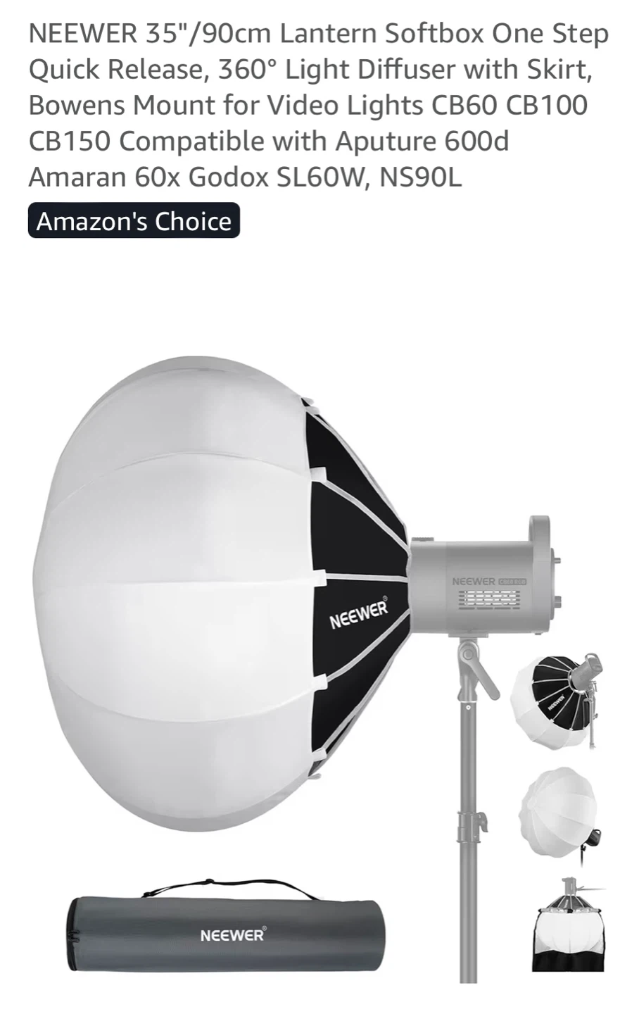 New Neewer NS90L lantern softbox - photo 2