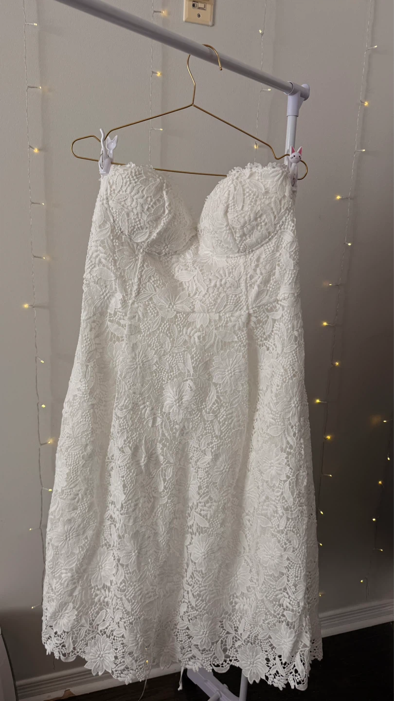 Fashion Nova Curve Lace MIDI Dress | 1XL | Wedding NWT - photo 3