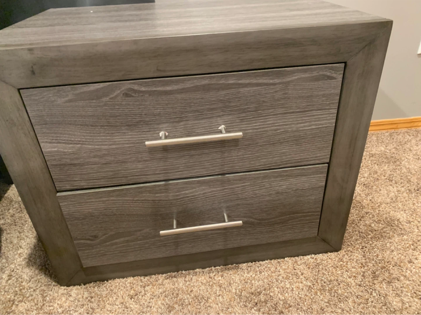 Miller Queen Bed frame and Night Table - Grey - photo 4