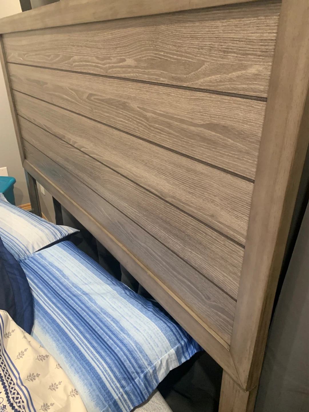 Miller Queen Bed frame and Night Table - Grey - photo 2