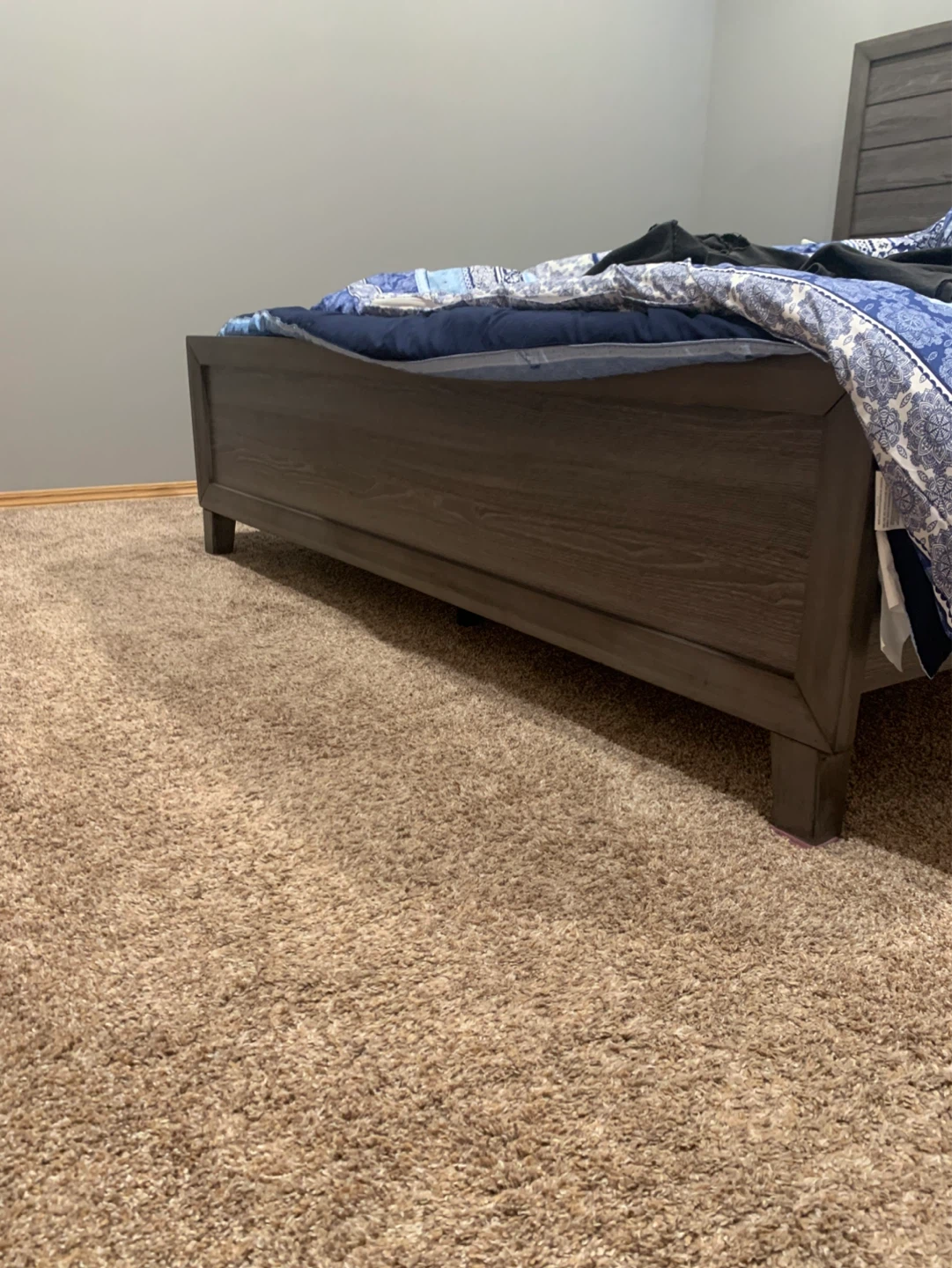Miller Queen Bed frame and Night Table - Grey - photo 3
