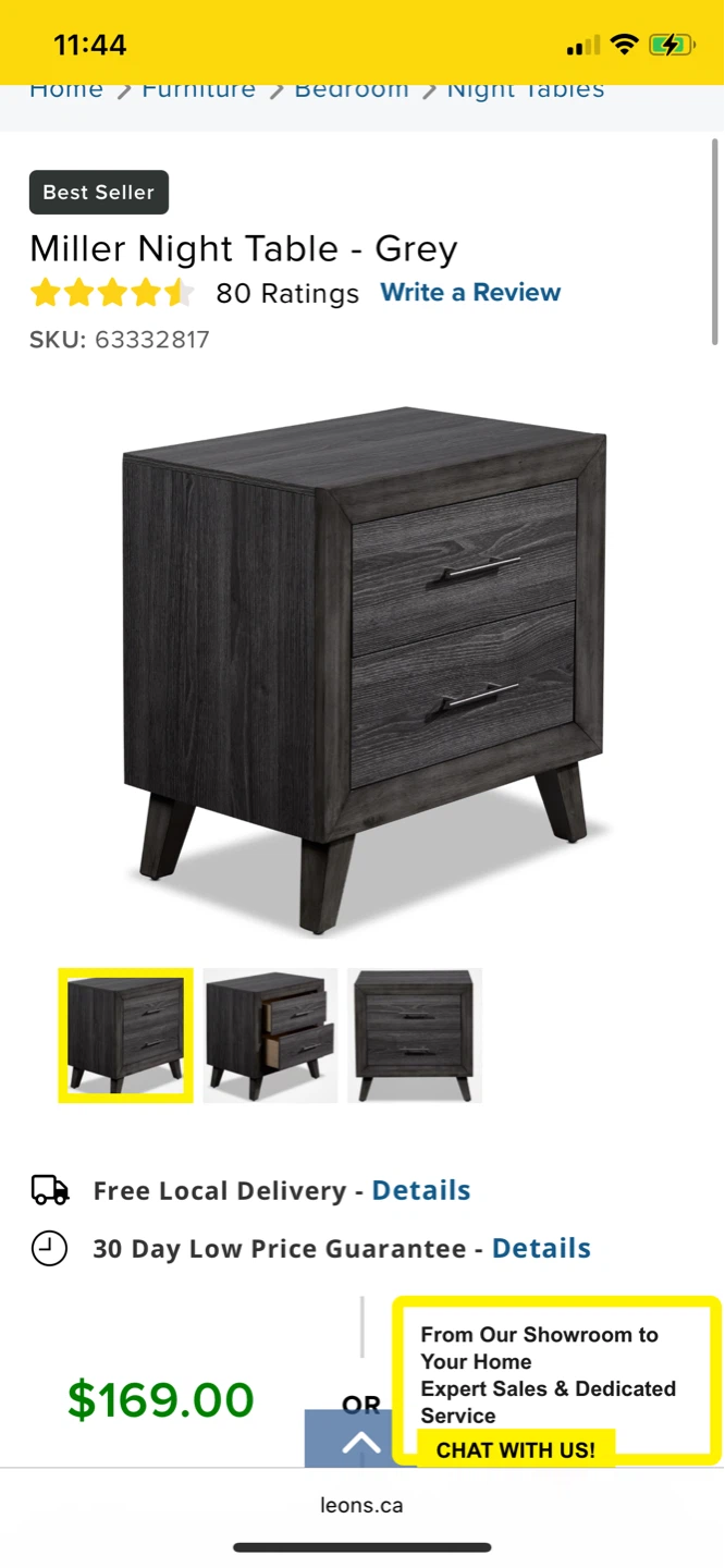 Miller Queen Bed frame and Night Table - Grey - photo 5