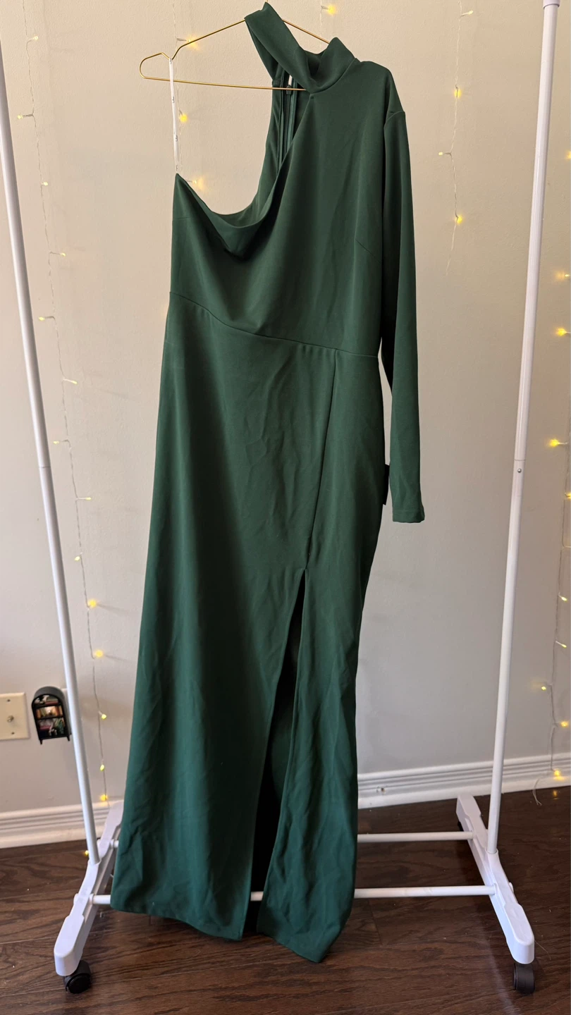 Lulus Emerald One-Shoulder Maxi Dress | XXL | NWT - photo 5
