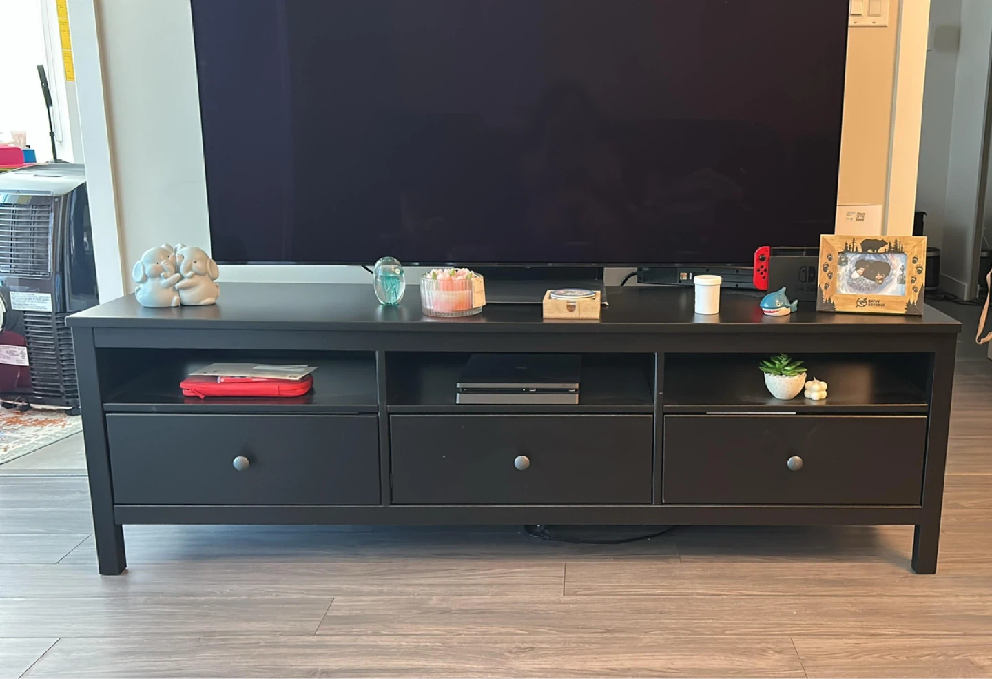 IKEA HEMNES TV Bench - Black-Brown