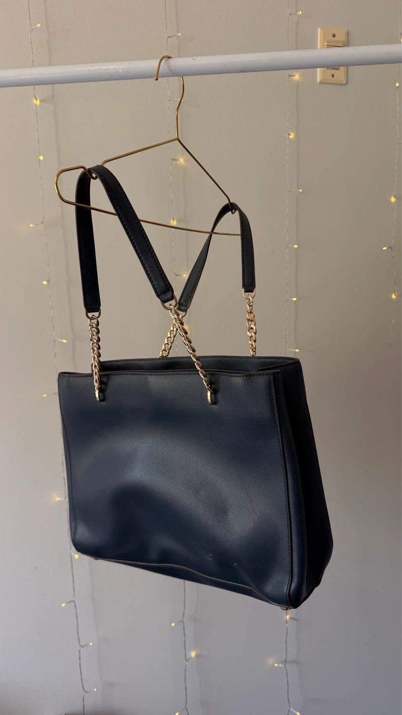 Michael Kors Studded Tote Bag | Navy/Gold | Excellent Condition - photo 5