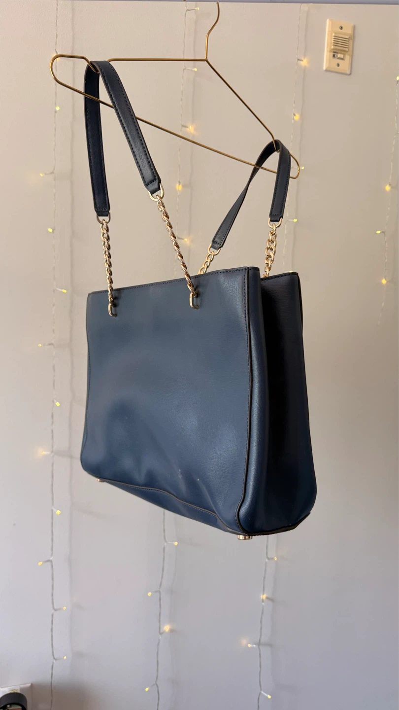Michael Kors Studded Tote Bag | Navy/Gold | Excellent Condition - photo 4