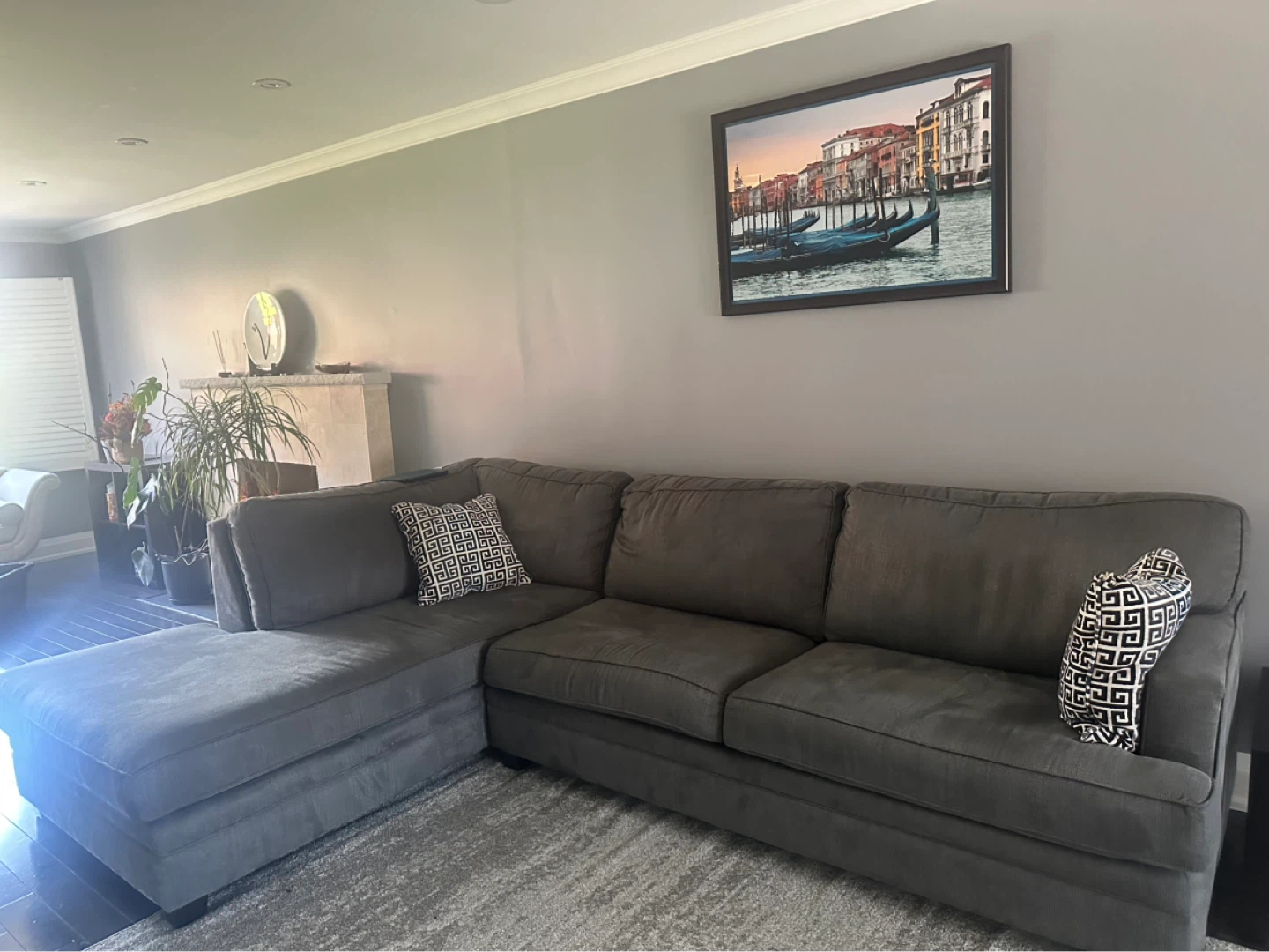 Anatasia 2-Piece Sectional with Left-Facing Chaise - Charcoal - photo 3