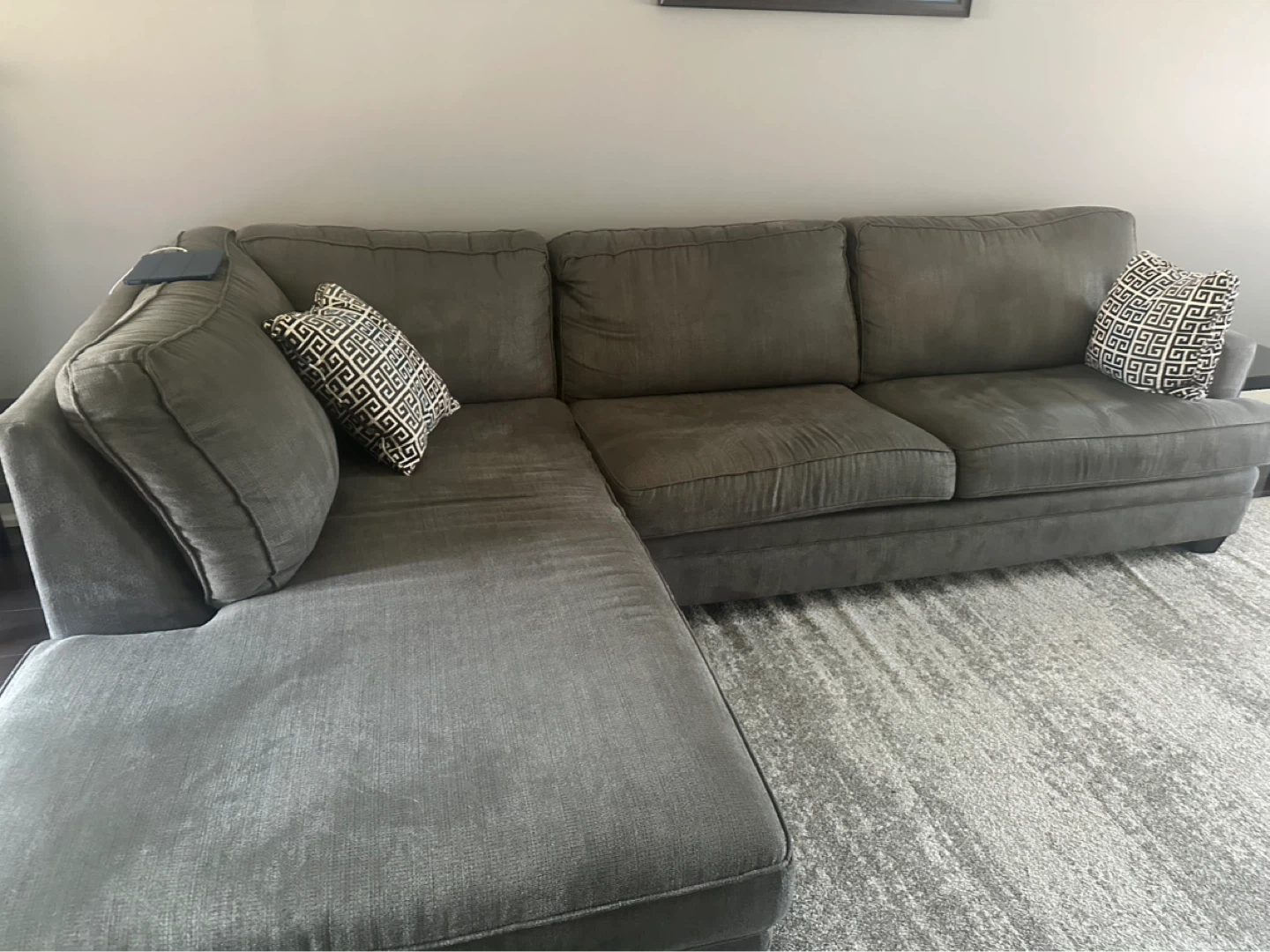Anatasia 2-Piece Sectional with Left-Facing Chaise - Charcoal
