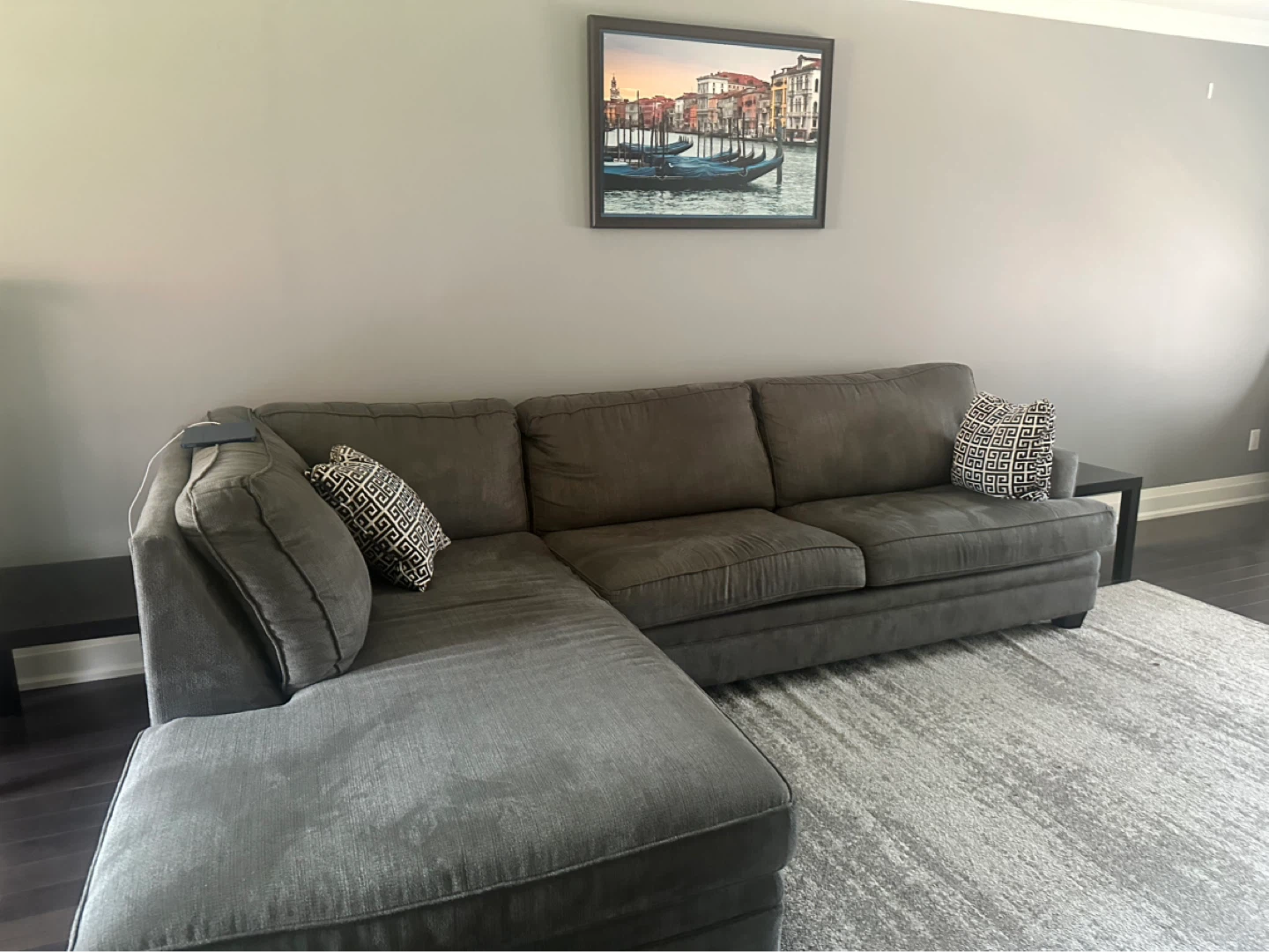 Anatasia 2-Piece Sectional with Left-Facing Chaise - Charcoal - photo 2