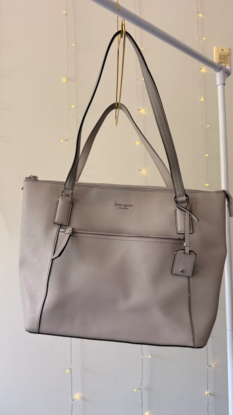 Kate Spade New York Large Saffino Zip Tote | Grey - photo 3