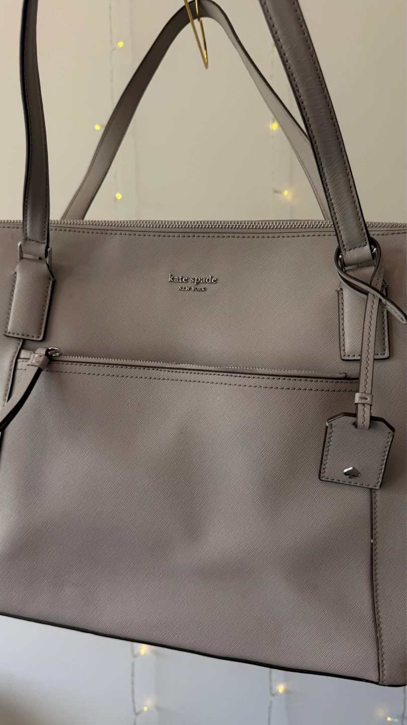 Kate Spade New York Large Saffino Zip Tote | Grey - photo 4