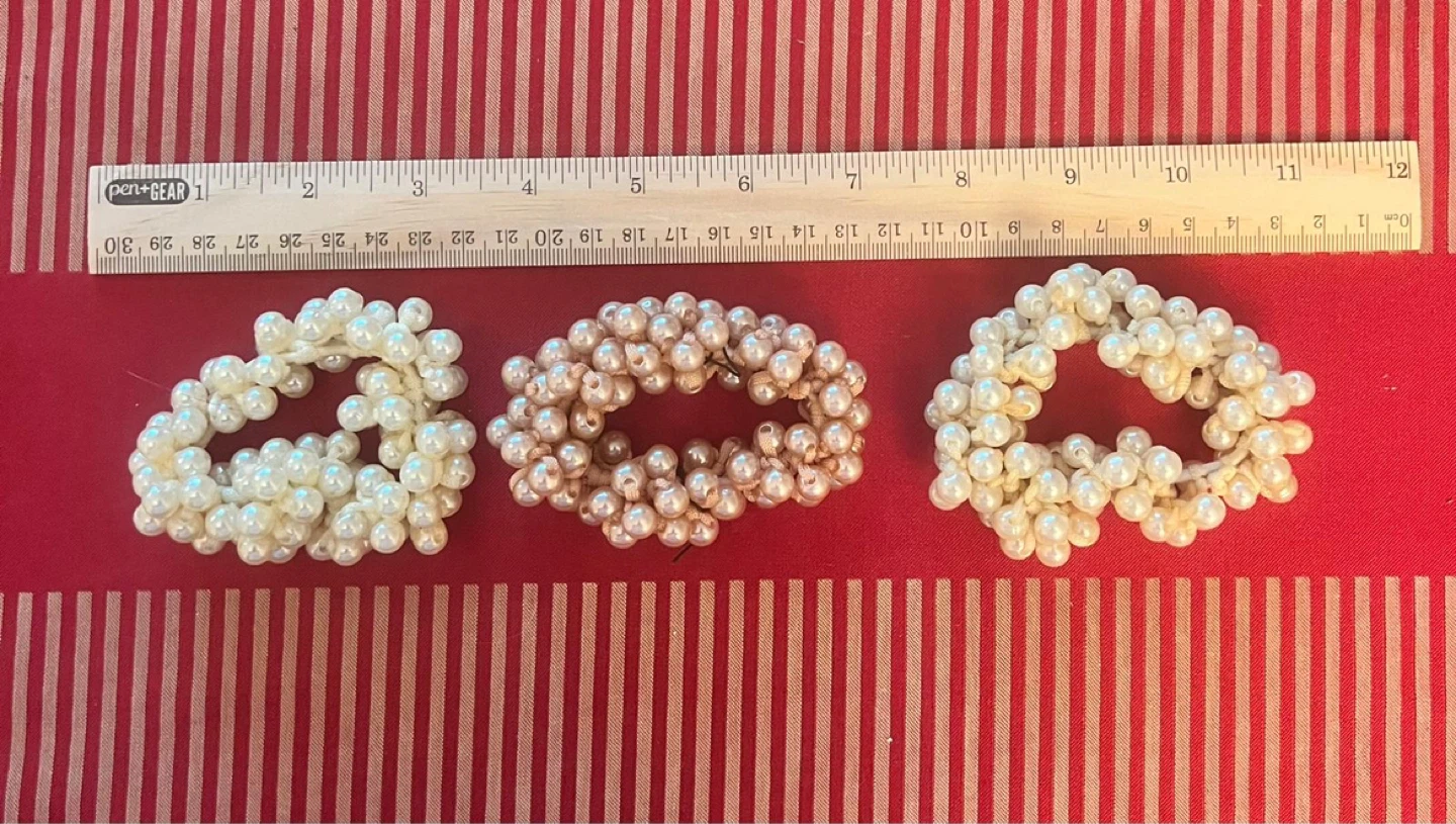 Beaded Hair Ties - Set of 3