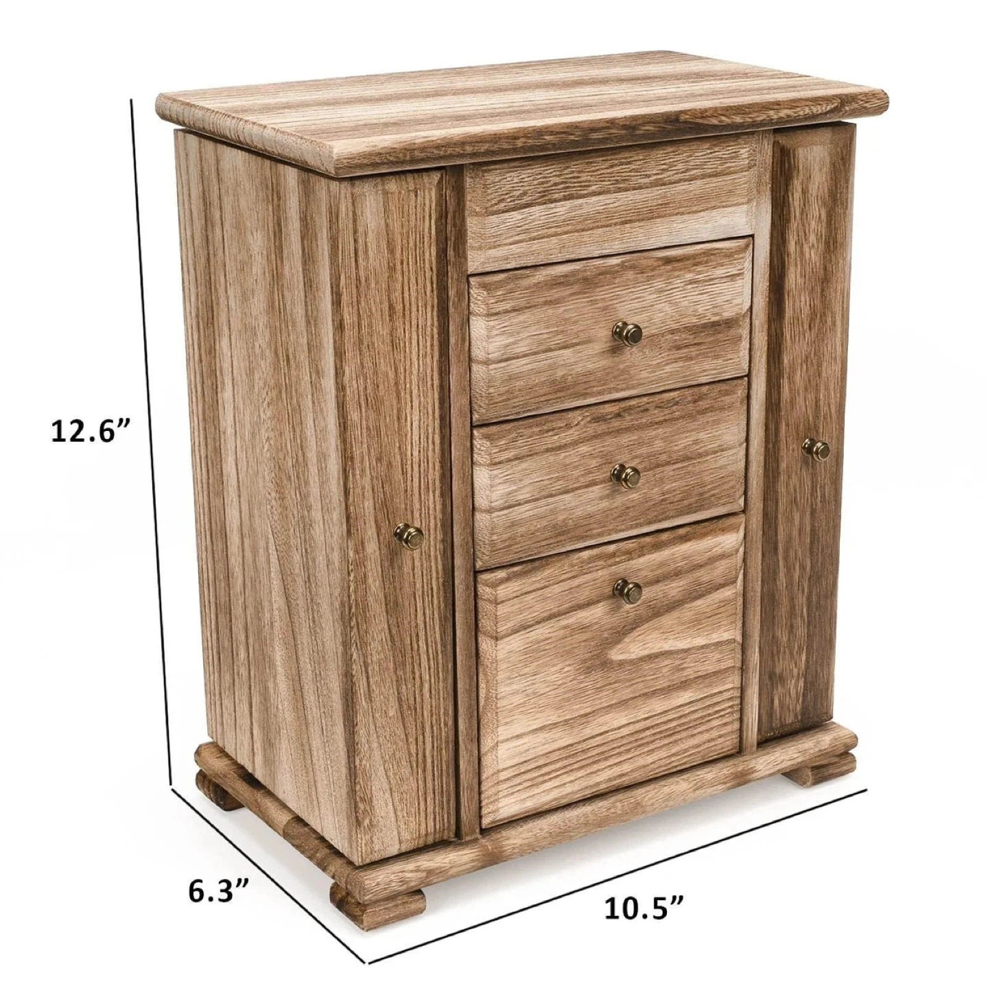 Wooden Jewelry Box Organizer with Mirror - photo 2