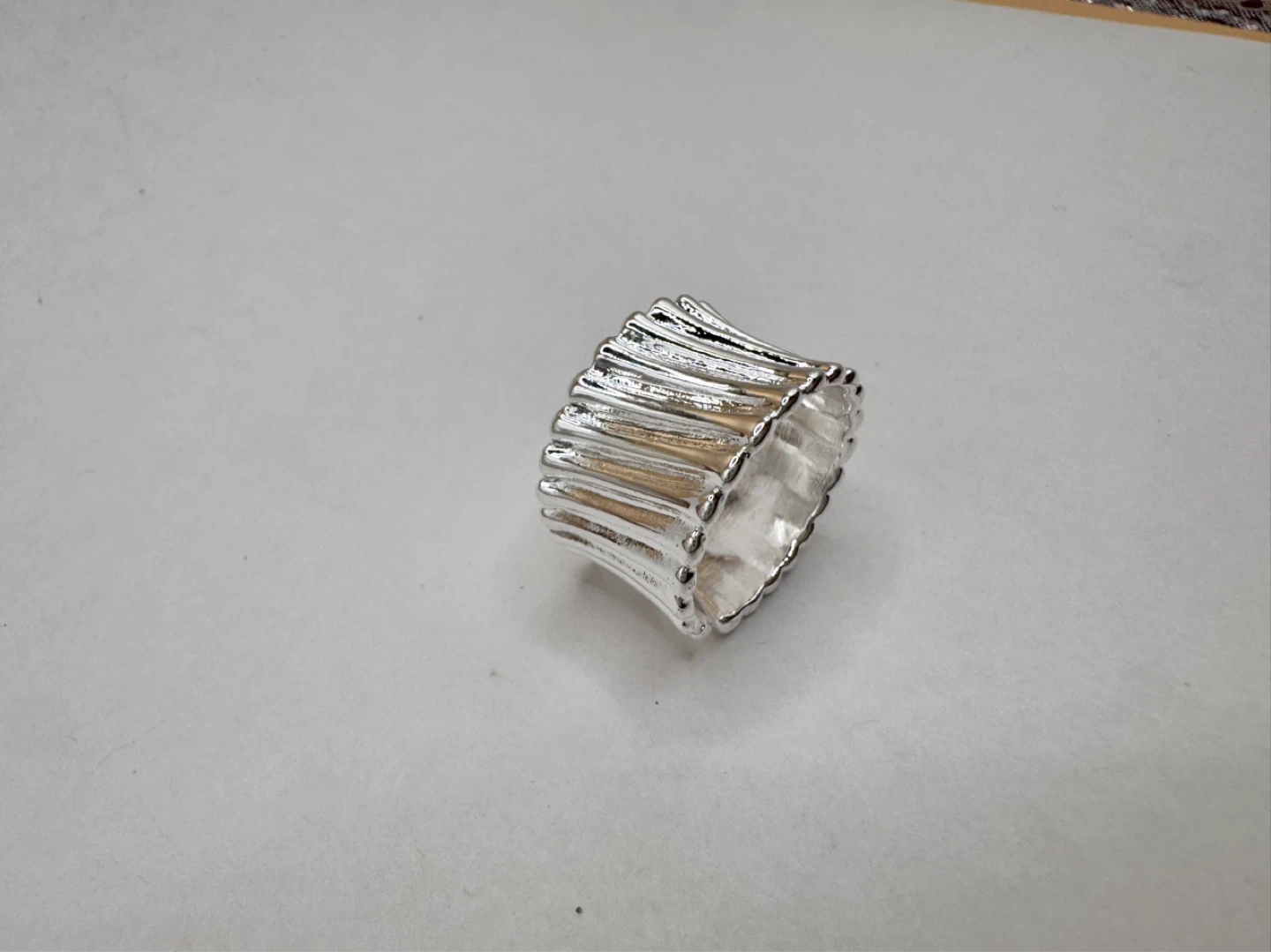 Sterling Silver 925 “Ribbed" Ring - photo 3