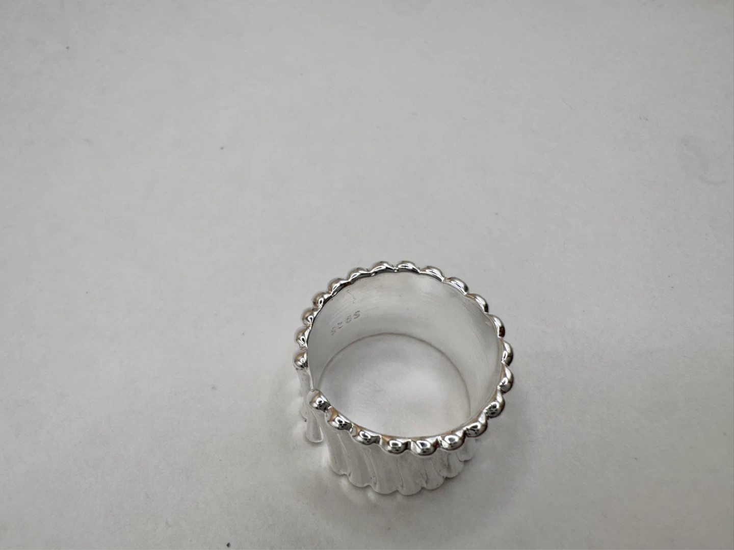 Sterling Silver 925 “Ribbed" Ring - photo 2