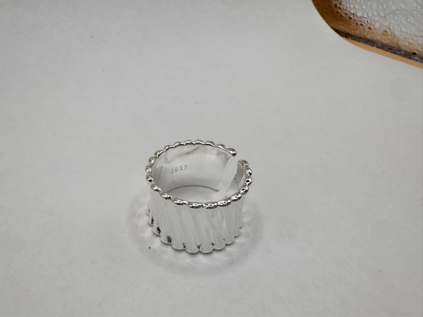 Sterling Silver 925 “Ribbed" Ring - photo 5