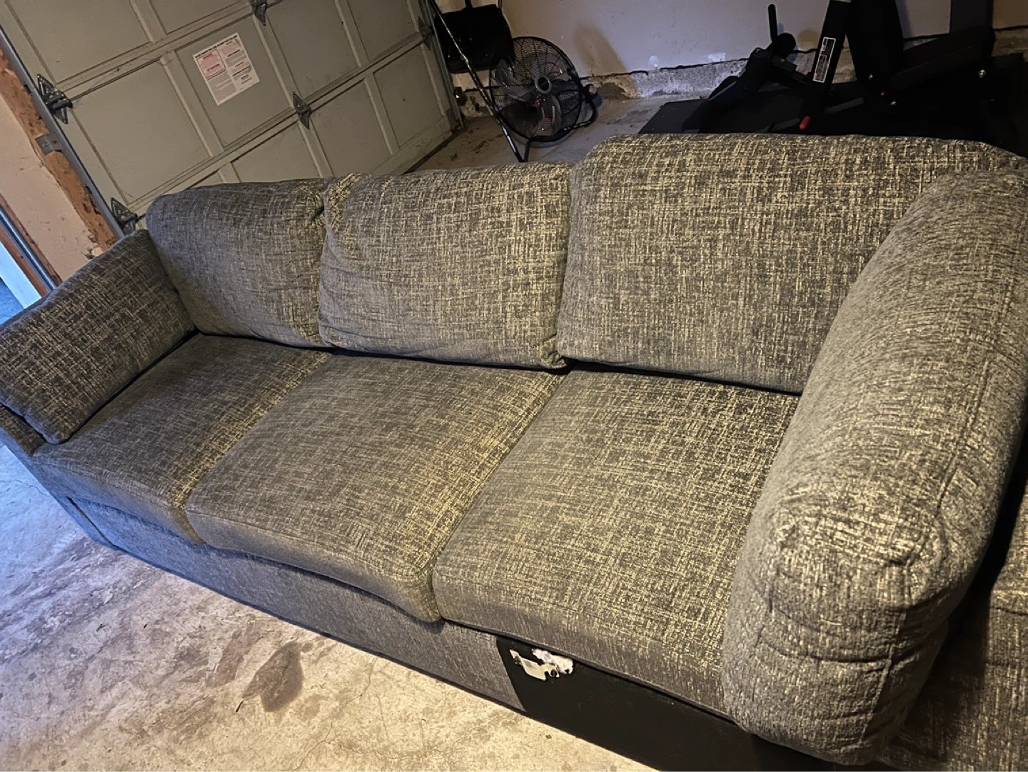 Grey fabric 8ft sofa - photo 2