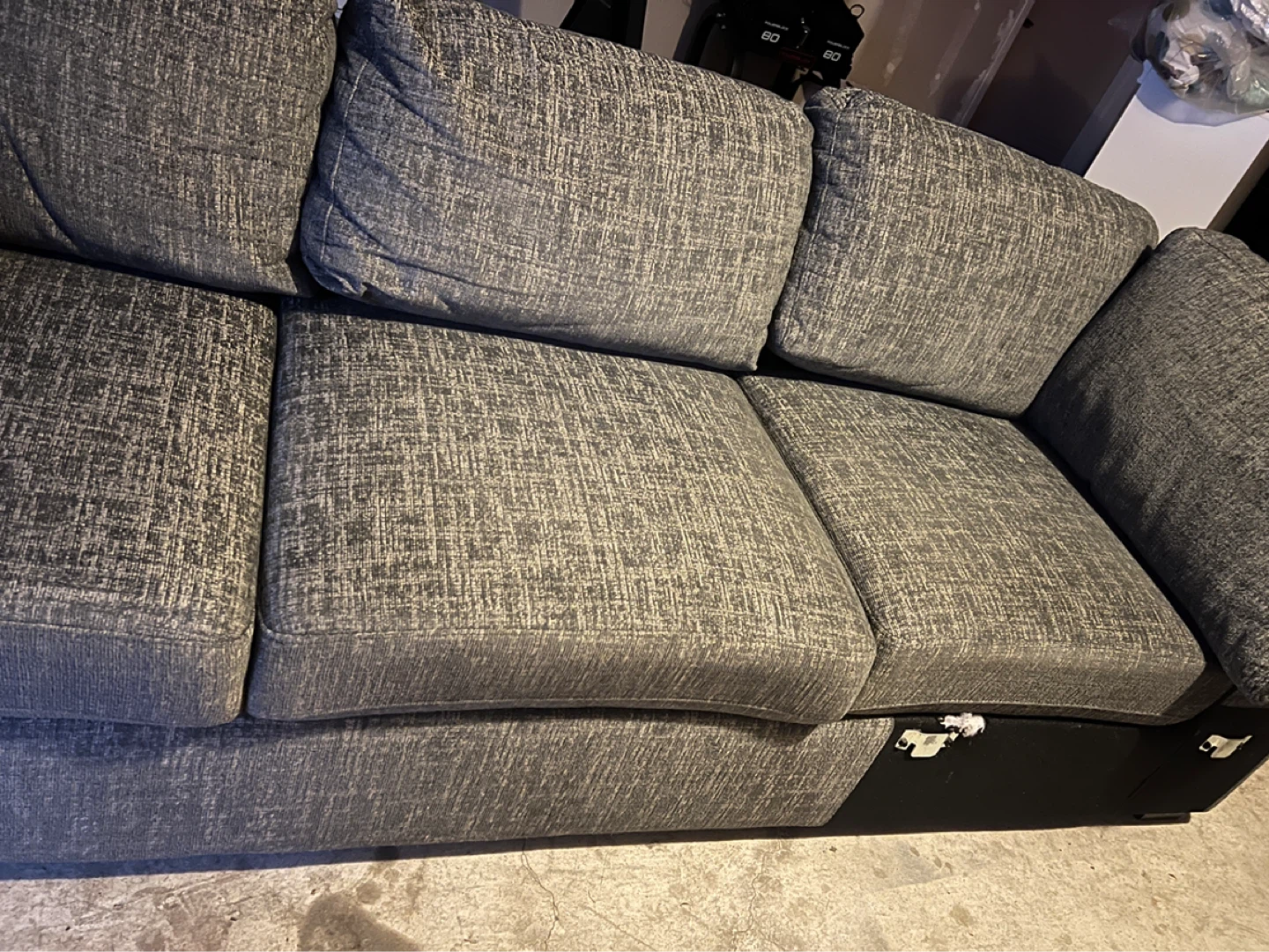 Grey fabric 8ft sofa - photo 3