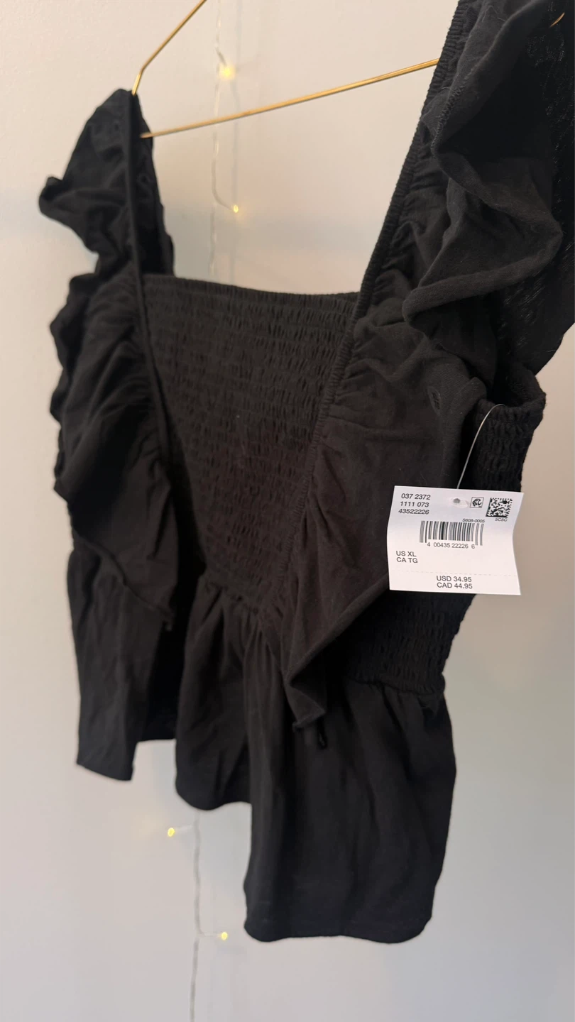 American Eagle Flutter Sleeve Babydoll Top | XL | NWT - photo 4