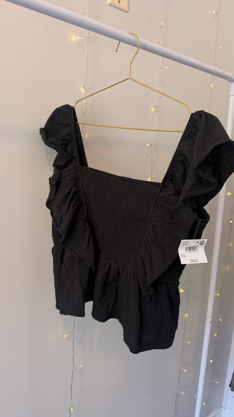 American Eagle Flutter Sleeve Babydoll Top | XL | NWT - photo 2