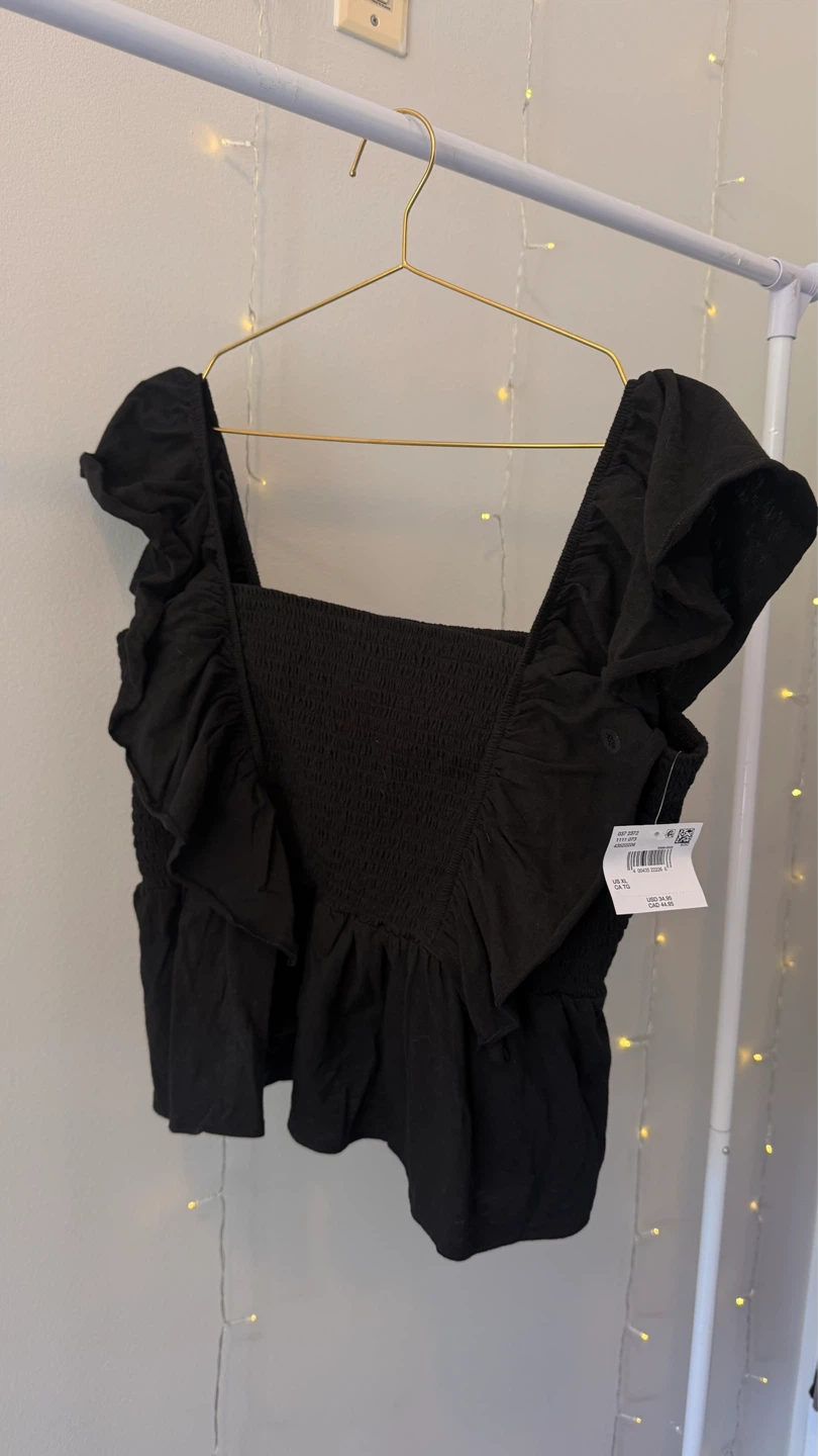 American Eagle Flutter Sleeve Babydoll Top | XL | NWT - photo 3