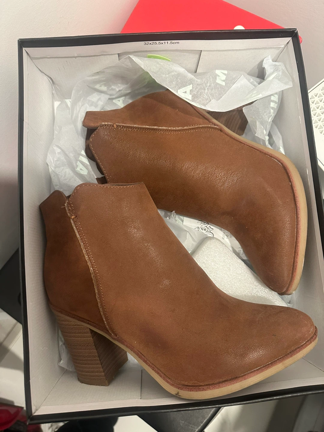 MIA Brown Ankle Boots - Size 8