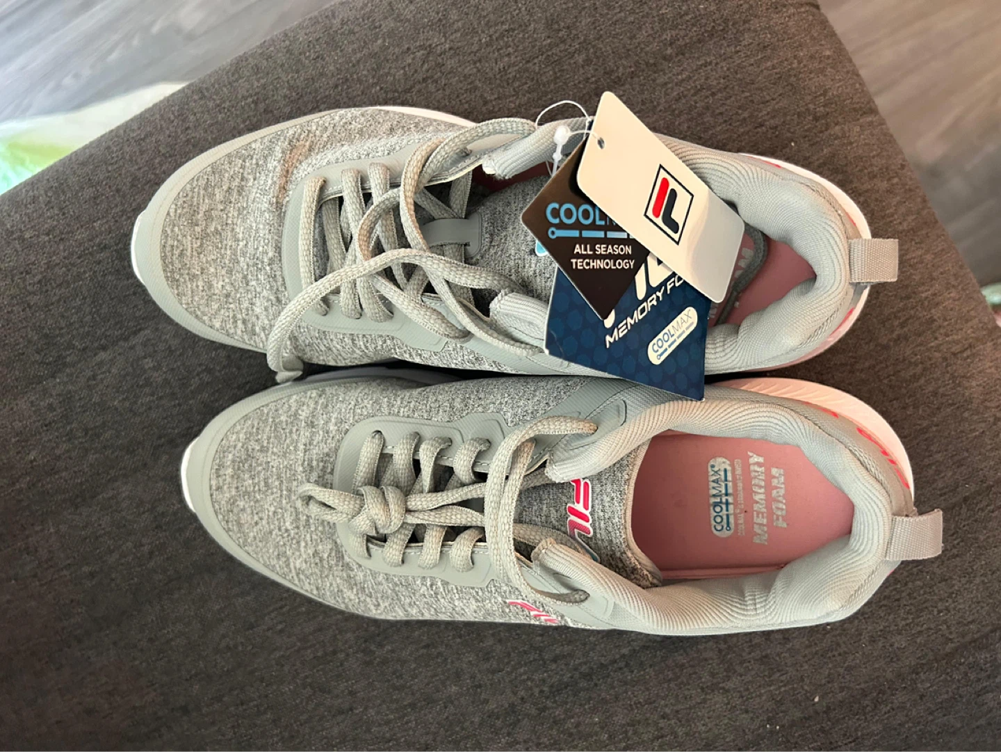 FILA Memory Foam Women's Running Shoes - Grey Size 7.5