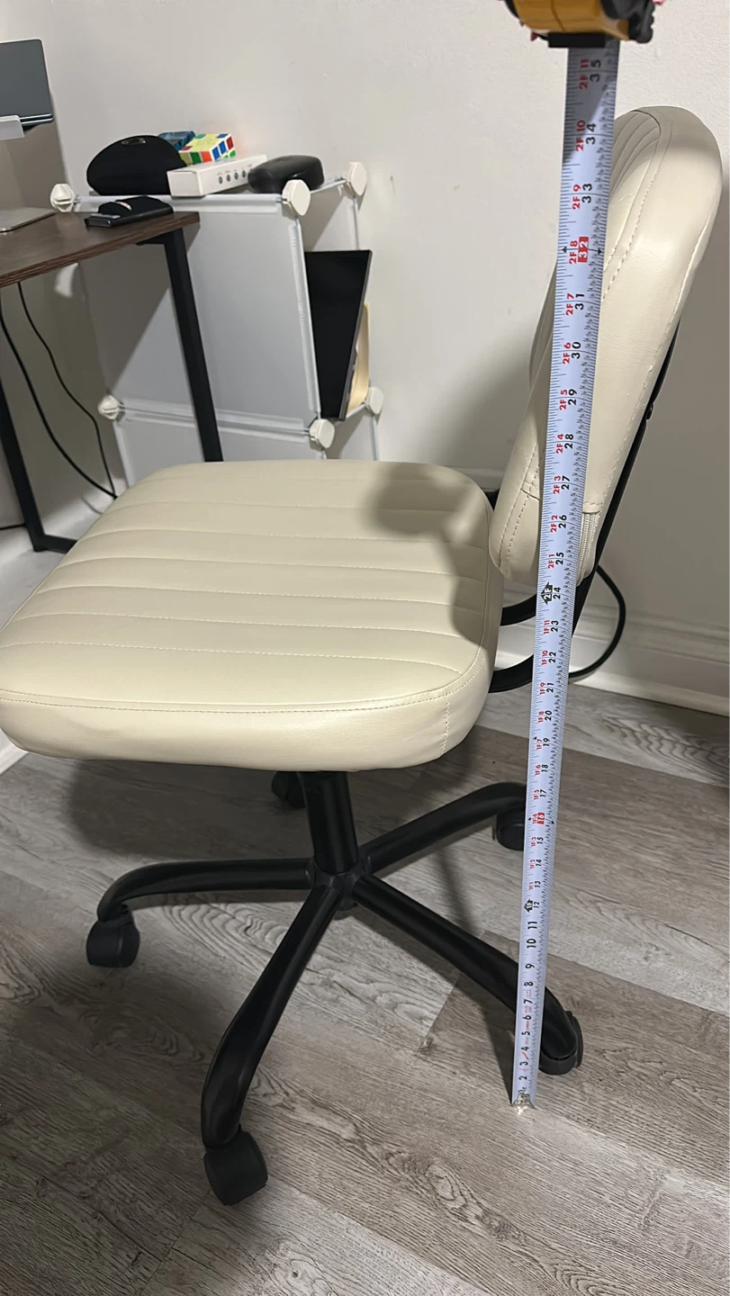 Cream Office Chair with Wheels