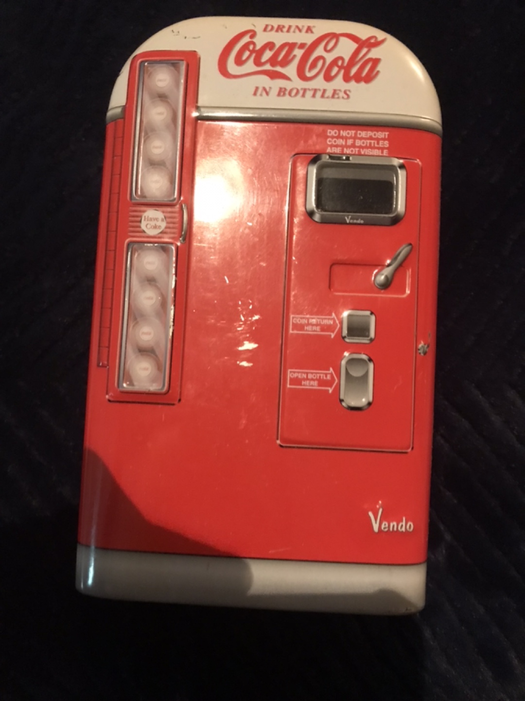 Coca-Cola Vendo Tin Box 7” X 4” X3” deep