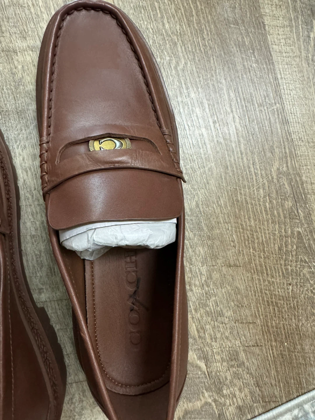 COACH Leather Loafers - Brown size 13D - photo 5