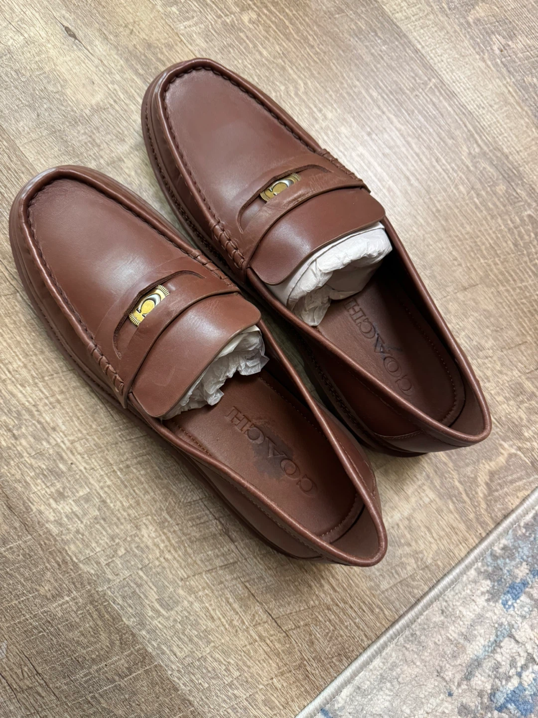 COACH Leather Loafers - Brown size 13D - photo 3