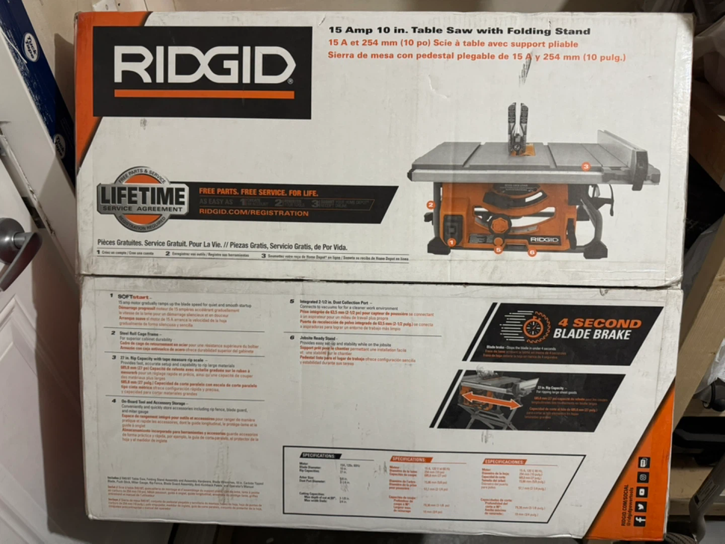 RIDGID 15 Amp 10 -inch Table Saw with Folding Stand - photo 4