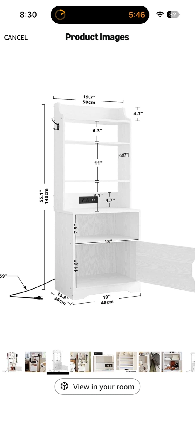 White Bookshelf bed side cabin - photo 2