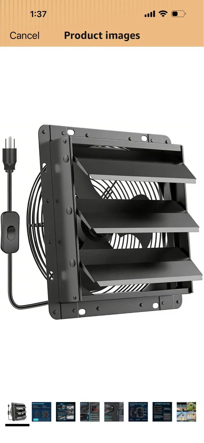 HG POWER Shutter Exhaust Fan HA-250M 10 Inch