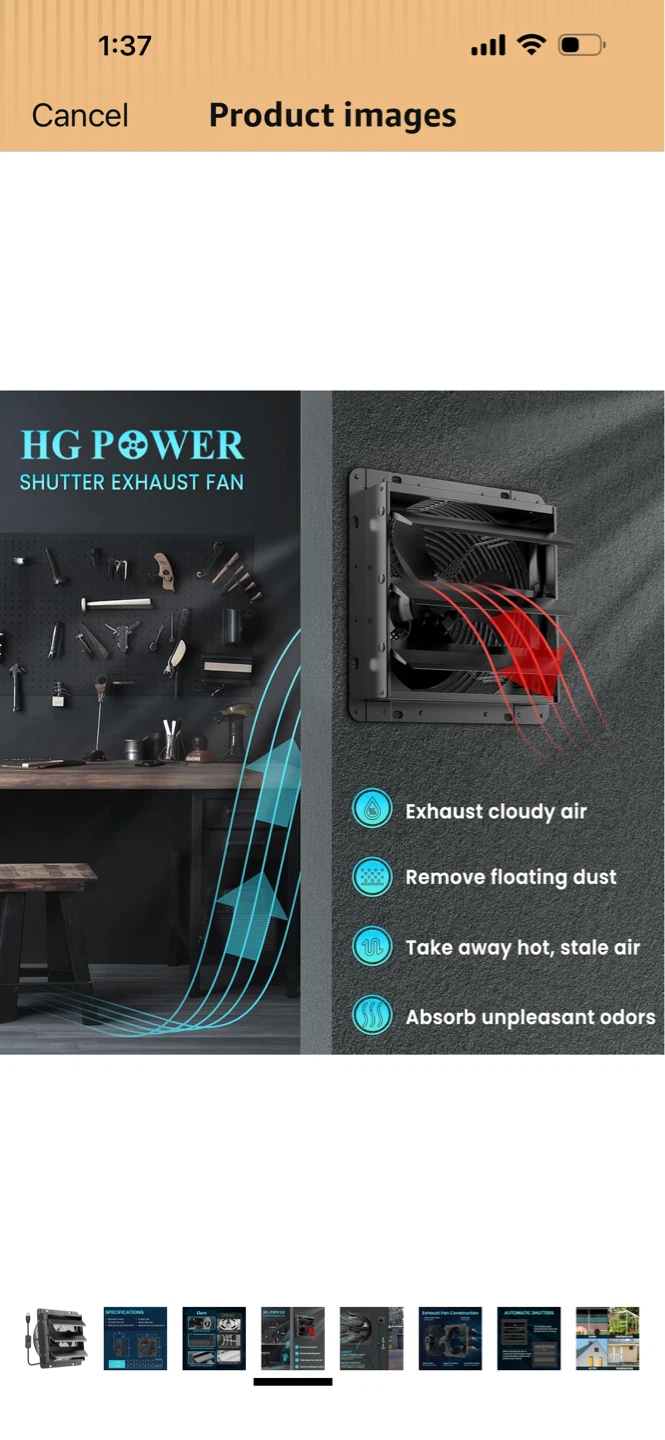 HG POWER Shutter Exhaust Fan HA-250M 10 Inch - photo 3