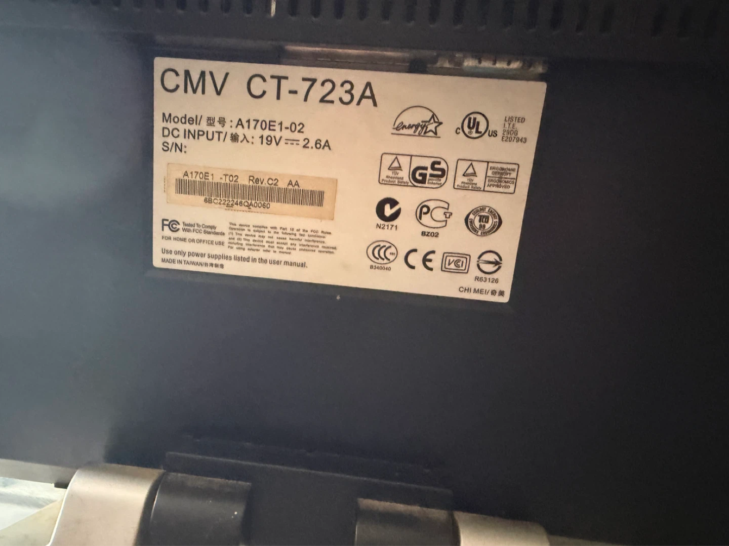 CMV CT-723A Monitor - photo 2