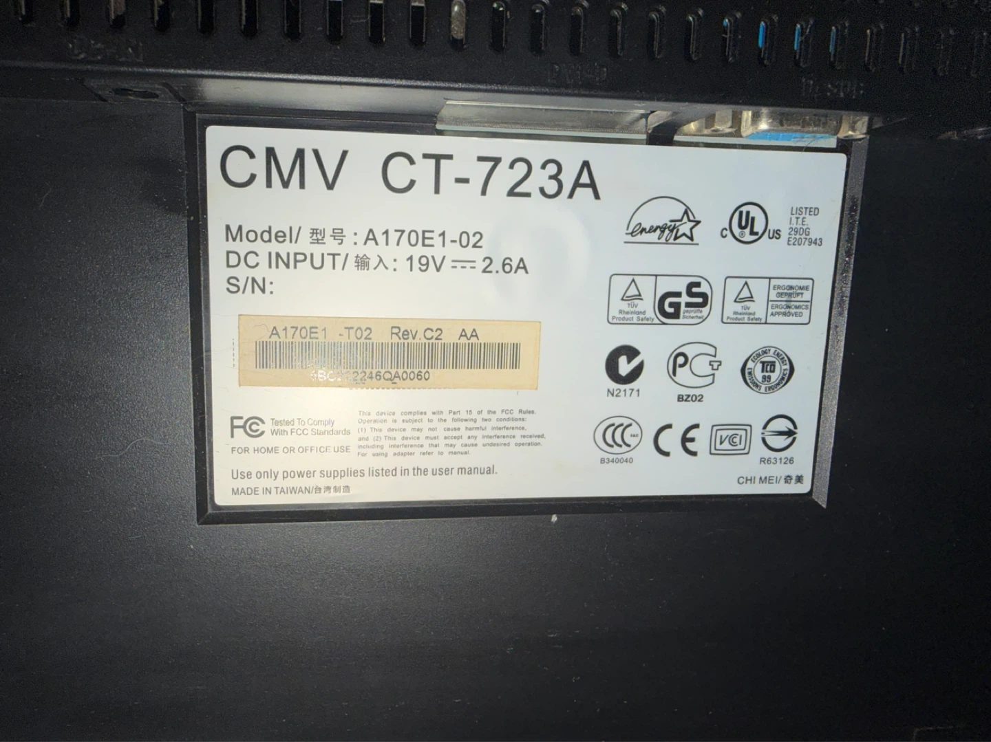 CMV CT-723A Monitor - photo 5