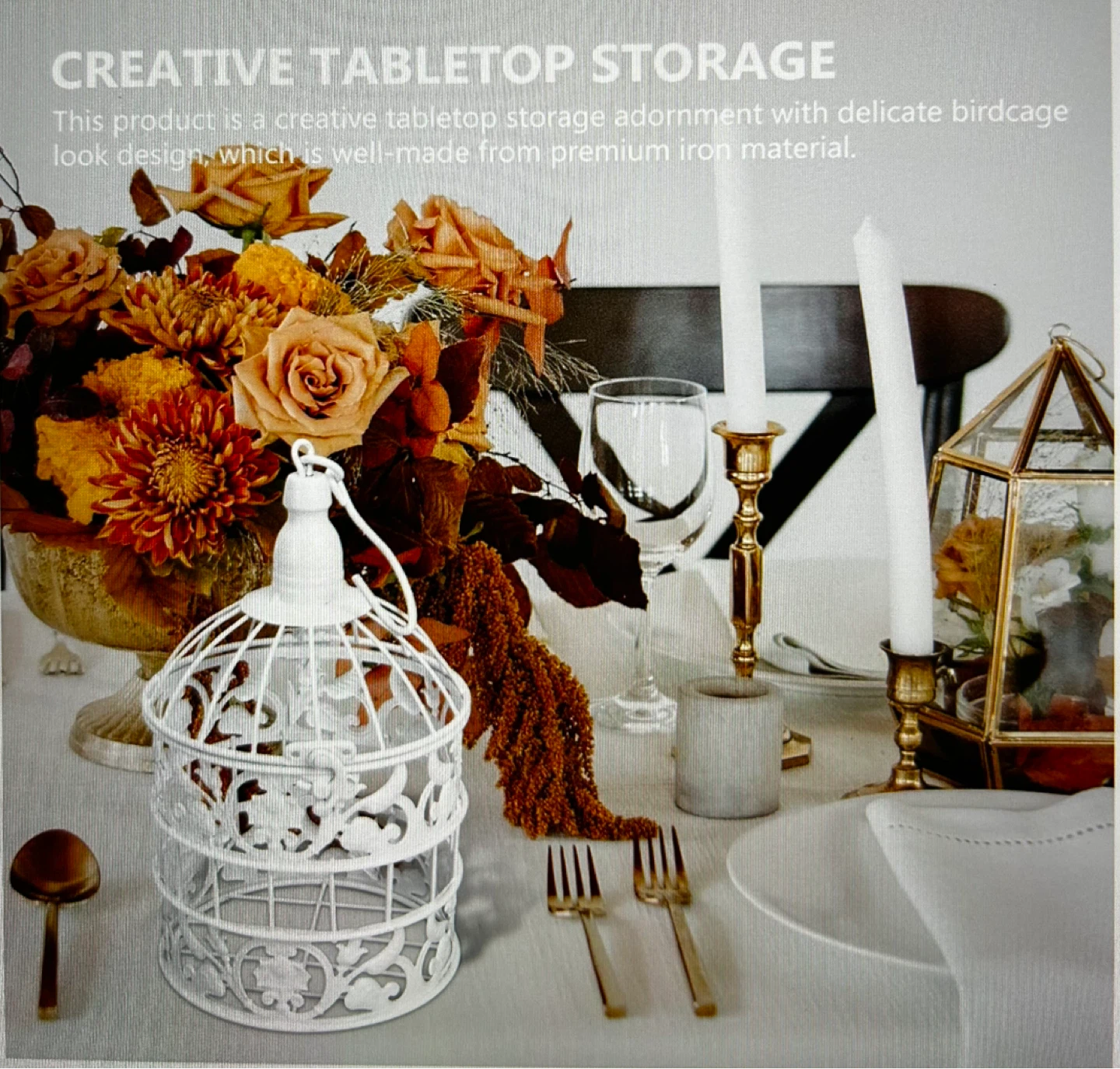 Decorative White Birdcage - photo 3