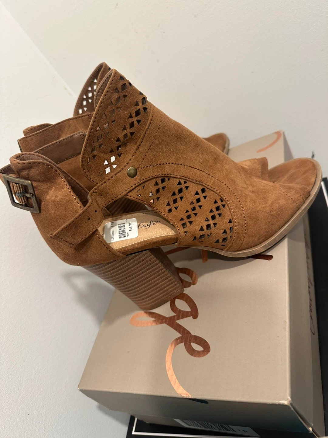 American Eagle Brown Suede Cutout Booties - photo 4