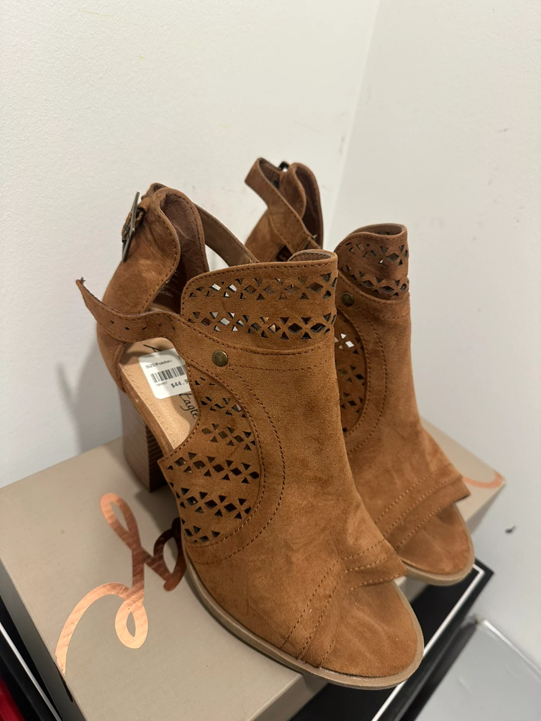 American Eagle Brown Suede Cutout Booties - photo 2