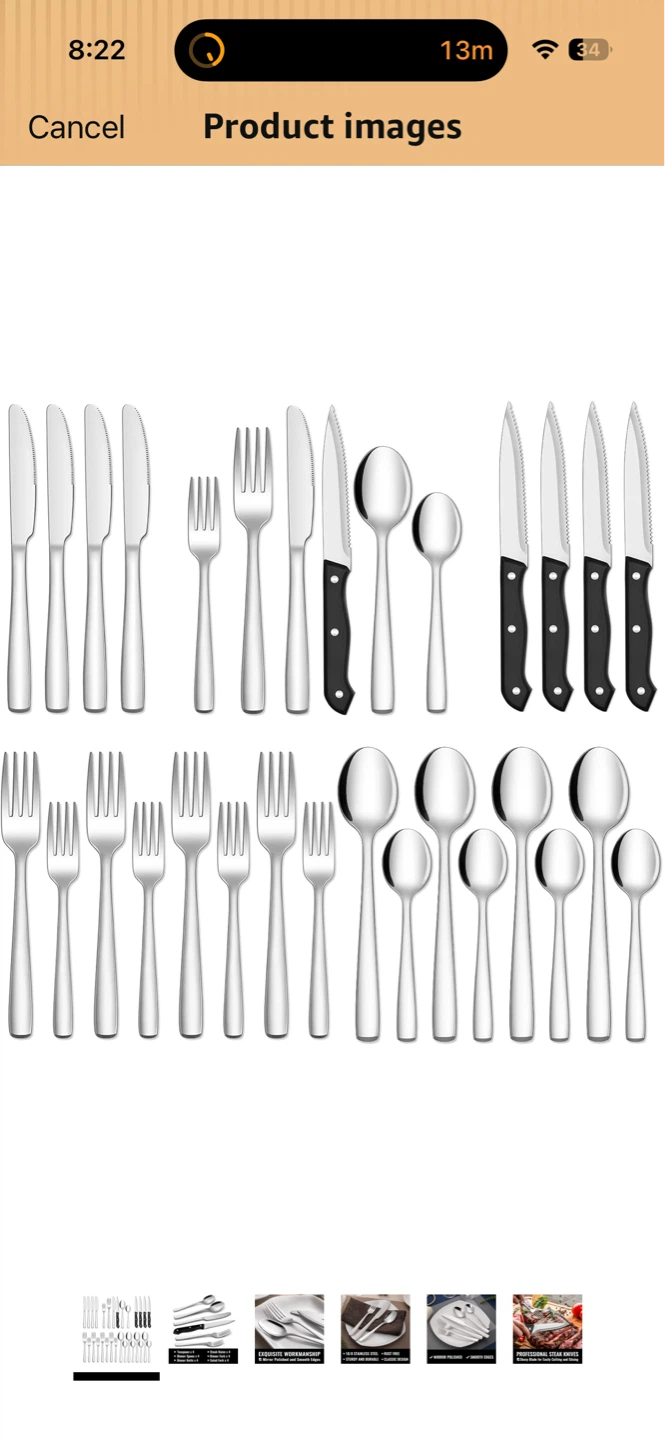 16 Piece Stainless Steel Cutlery Set