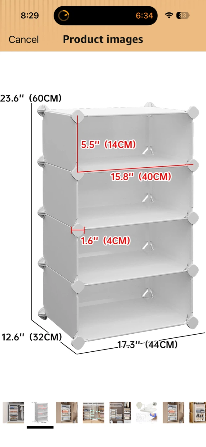 4-Tier Storage Shelf Unit