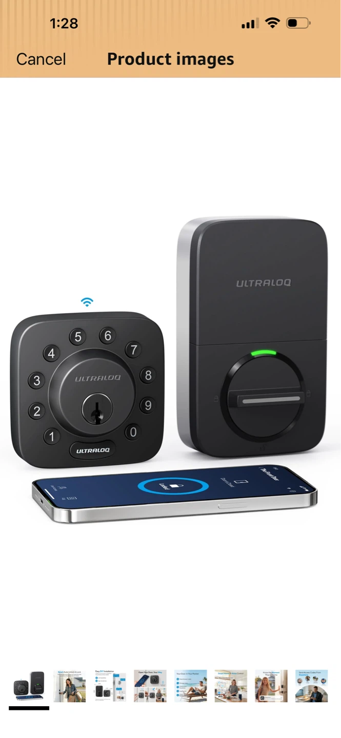 ULTRALOQ U-Bolt Wi-Fi Smart Wi-Fi Deadbolt
