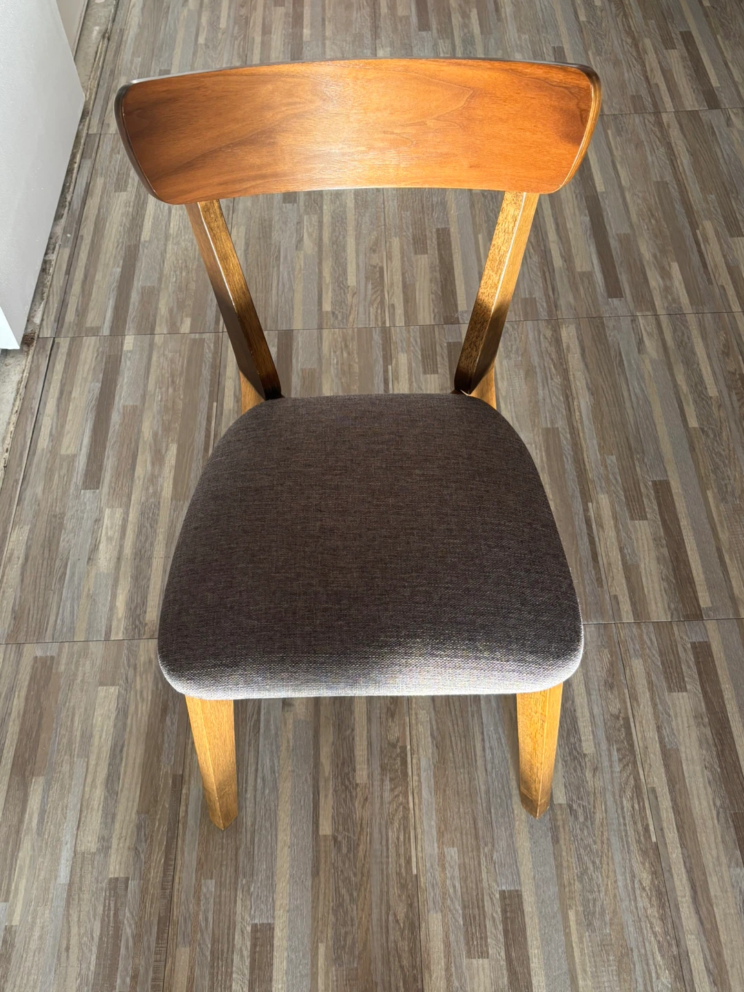 Modern Wood Dining Chair with Upholstered Seat