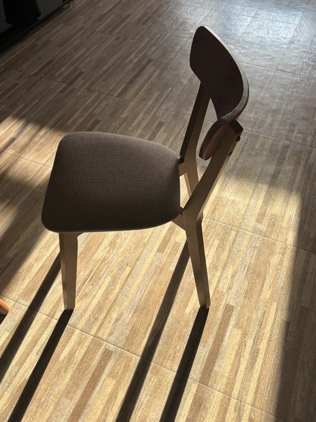 Modern Wood Dining Chair with Upholstered Seat - photo 2